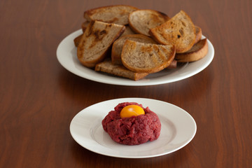 Tartar steak with chili and pepper