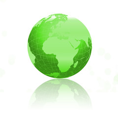 Globe transparent vert