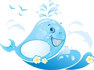 grappige walvis is gemaakt van waterdruppel © lian_2011