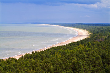 Coast of the Baltic sea from a birds eye.