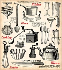 Photo sur Aluminium Poster vintage Cuisine