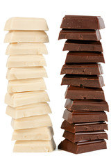 black and white chocolate