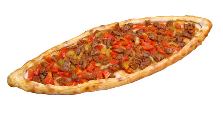 kuşbaşılı pide, pitta with chopped meat