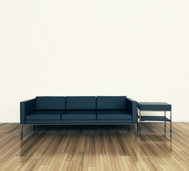 minimal modern interior couch and table