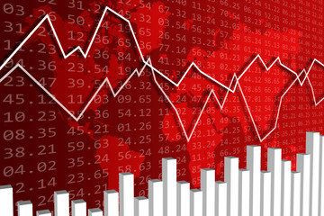 Obraz premium Finance Mondiale Histogramme