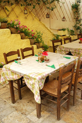 Fototapeta na wymiar Restauracja w Korfu