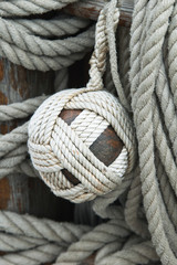 Rigging of an ancient sailing vessel