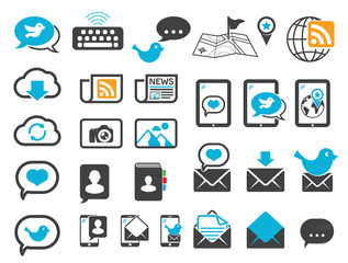 Fototapeta premium Modern communication icons
