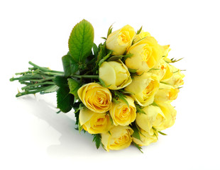 Beautiful bouquet of yellow roses