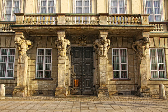 Main entrance of the Museum of Warsaw University, Poland