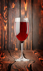 Glass of red wine