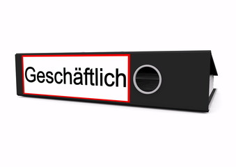 Liegender Aktenordner mit der Aufschrift 