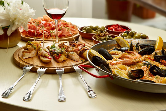 Dinner on table