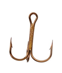 Treble fish hook isolated on white