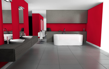 Bathroom Red Design