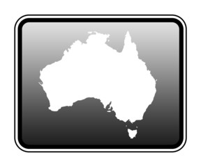 Australia map on computer tablet
