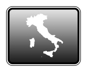 Italy map on computer tablet