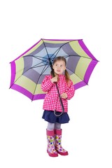 Little Girl with a Big Umbrella