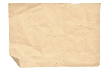 Vintage paper isolated on white