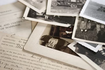 Fotobehang Old Photographs and Documents © west7megan