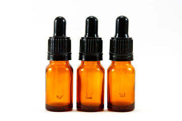 Three dropper on white background