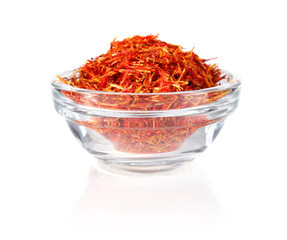 Fototapeta premium saffron in glass tableware