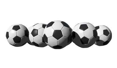 3D rendered soccer balls