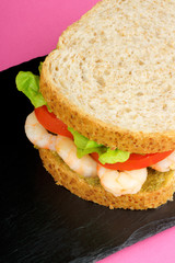 Shrimps sandwich