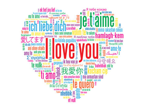 “I LOVE YOU” Tag Cloud (love card heart romance valentine’s day)