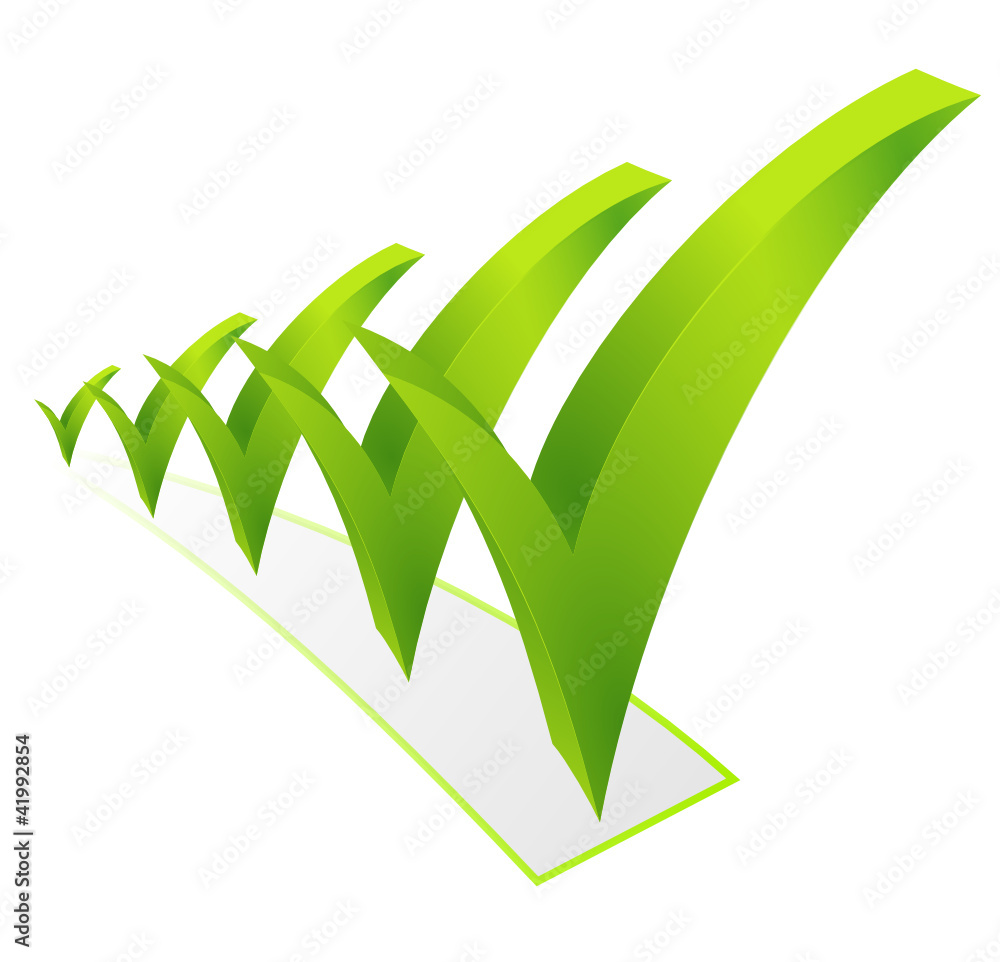 Poster validé vert design