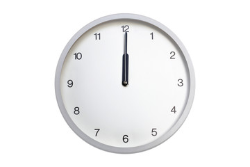 Silver wall clock