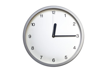Silver wall clock