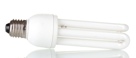 Energy saving lamp isolated on white