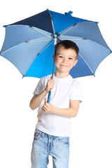 Boy with umbrella
