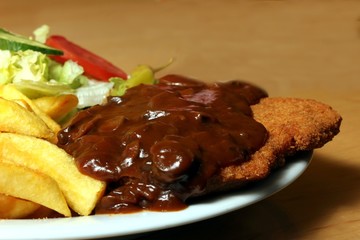 mushroom escalop menu