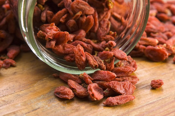 Red dried goji berries