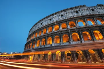 Fototapete Rund Das Kolosseum in Rom - Italien © fazon