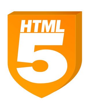 HTML5 Orange on White