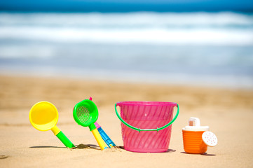 Kids toys on Fuerteventura beach