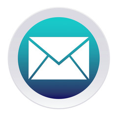 Bouton bleu et blanc mail