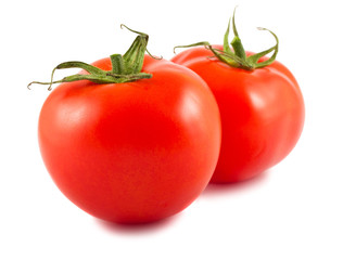 Two ripe tomatoes