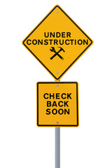 Under Construction Sign (on white)