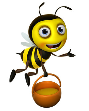 cartoon honey bee