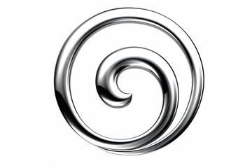 Silver twirl as an abstract background