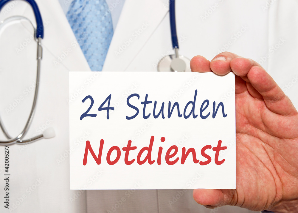 Poster 24 Stunden Notdienst