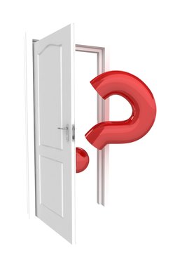 Door with green question