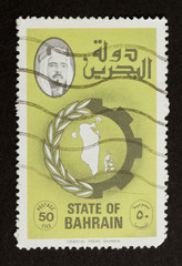 STATE OF BAHRAIN - CIRCA 1980: Stamp printed in the state of Bah