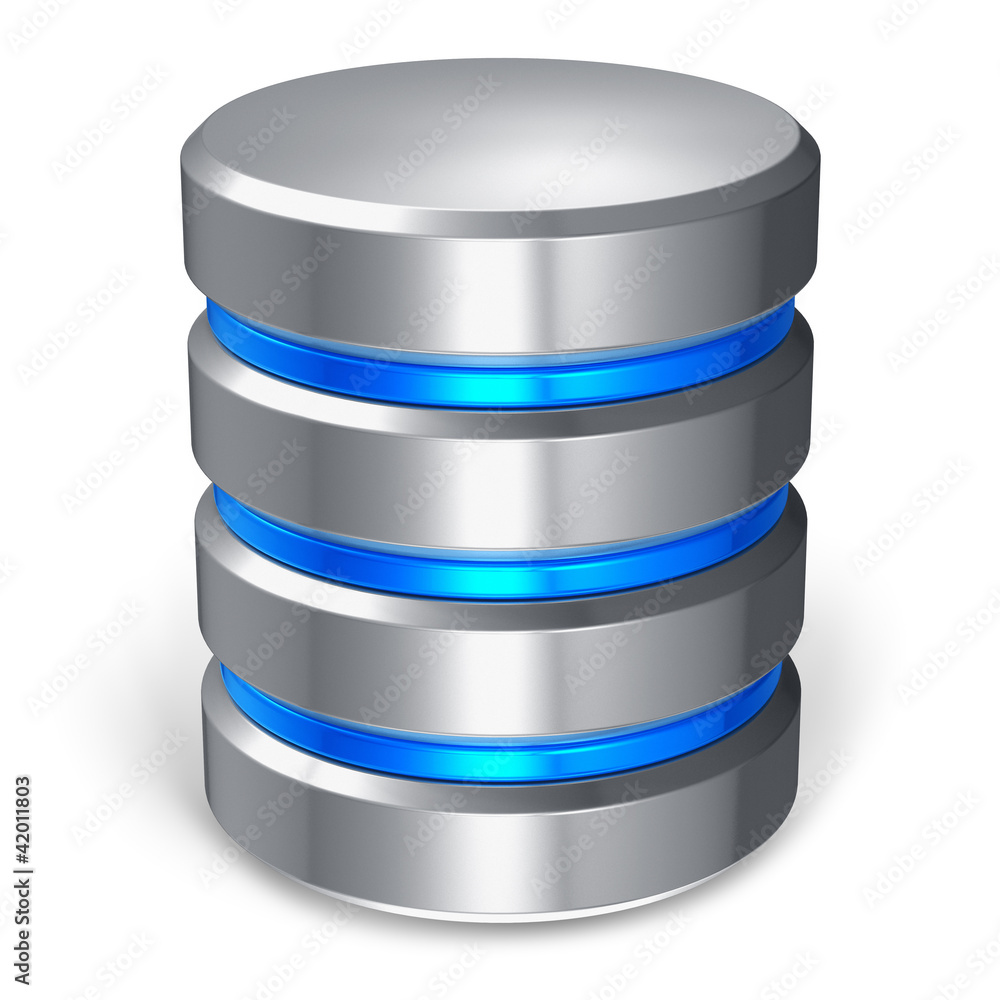 Aufkleber hard disk and database icon