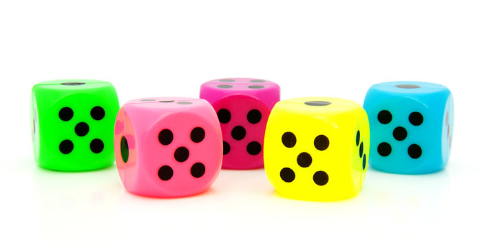 Five Colorful Dice