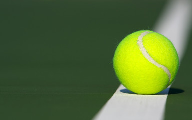 Tennis Ball on the Court